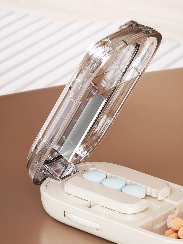 Japanese Smart Pills Splitter (Halved / Quartered) with Storage Organizer