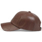 Premium Faux Leather Vintage Design All-Season Leather Adjustable Baseball Cap