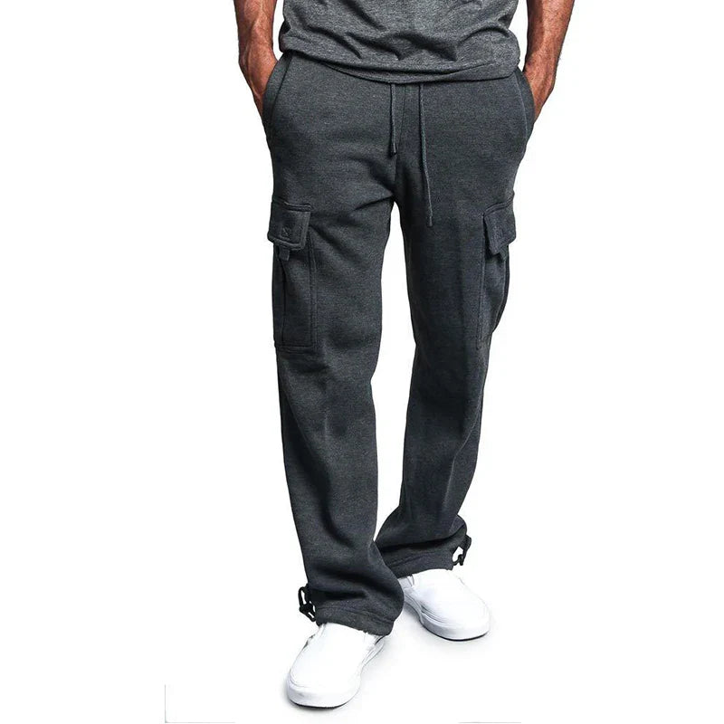 Men's Loose Fit Multi-Pocket Sweatpants