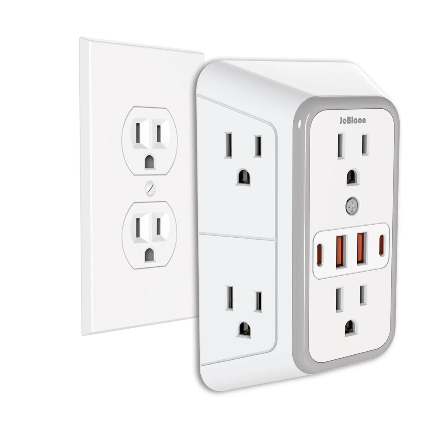 US Plug 10 in 1 Multi-Wall Socket & USB+Type C Fast Charging Station