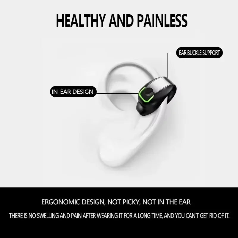 Open-Ear HD Sound Noise Reduction & Low Latency Clip-On Earphone