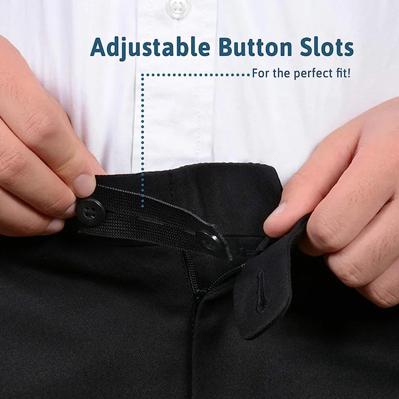 No-Sew Button Pant Expanders-Smart Comfort Waistband Adjustment Set (5-Pack)