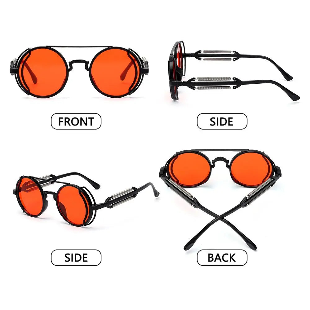 Retro Steampunk HD UV400 Glare-Blocking Sunglasses