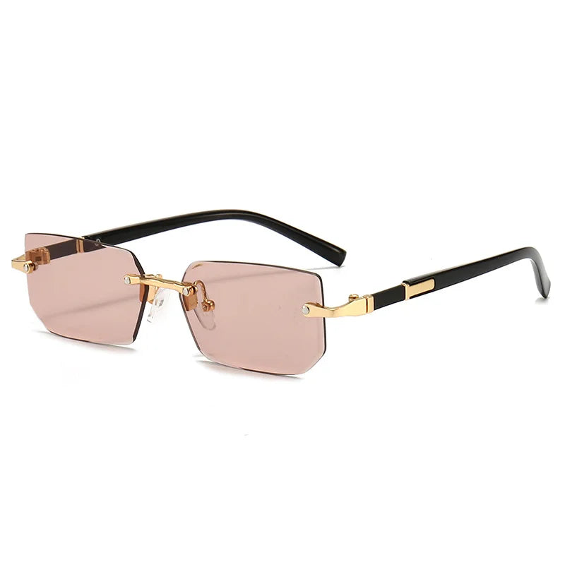 Modern Slim Rimless Impact-Resistant UV400 Lightweight Sunglasses