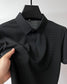 Short-Sleeve Plaid Pattern Ice Silk Polo Shirt