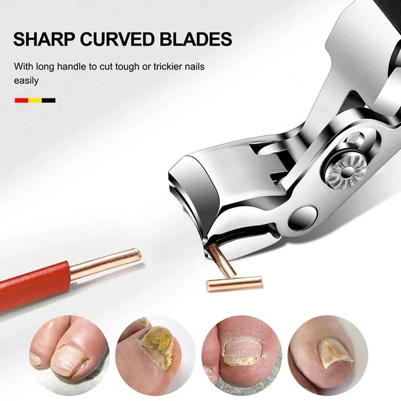 Extra-Wide 45° Diagonal Full Visibility Design Ergonomic Thick Nails Clipper