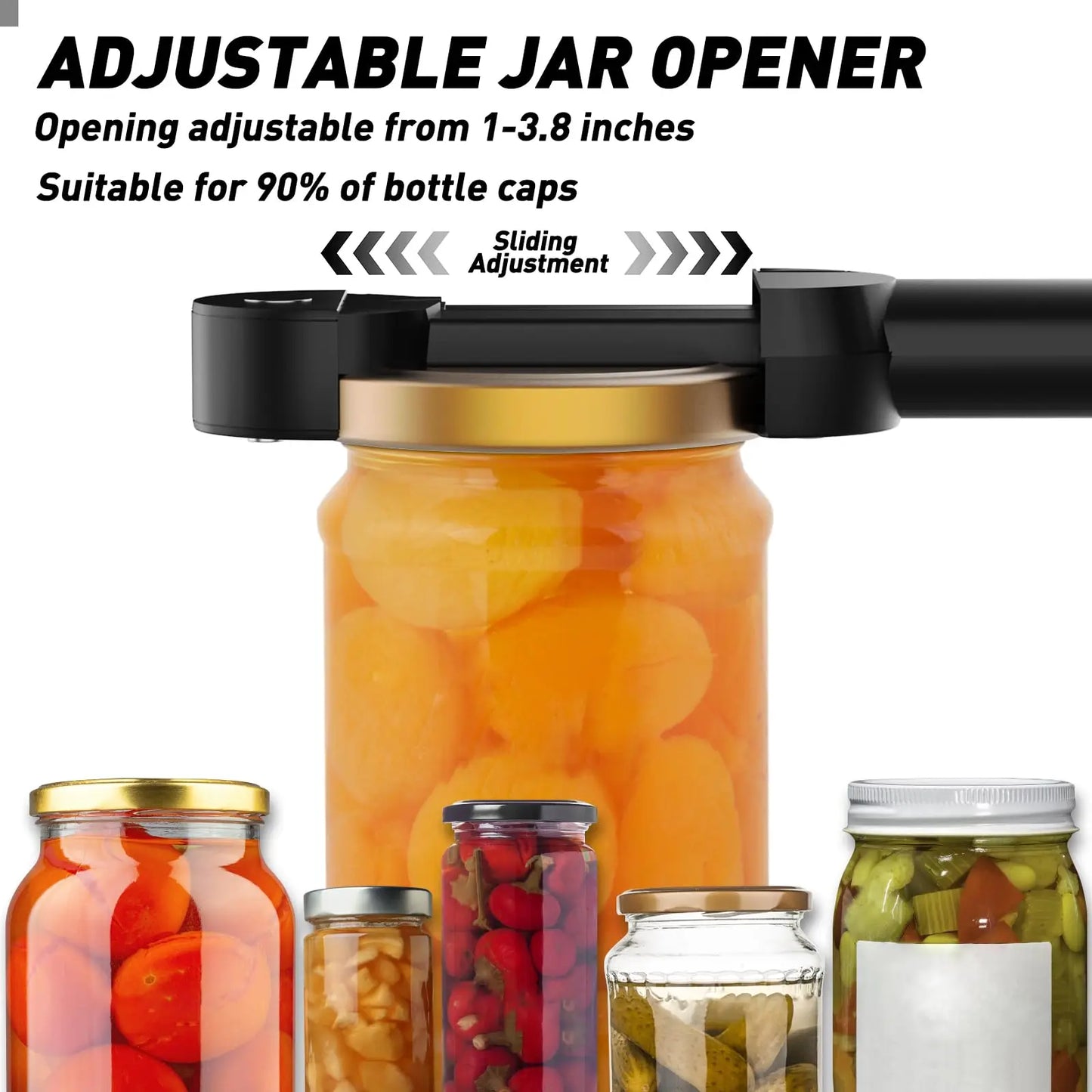 SeniorComfort No-Strain Adjustable Multifunctional Can/Bottle/Jar Opener