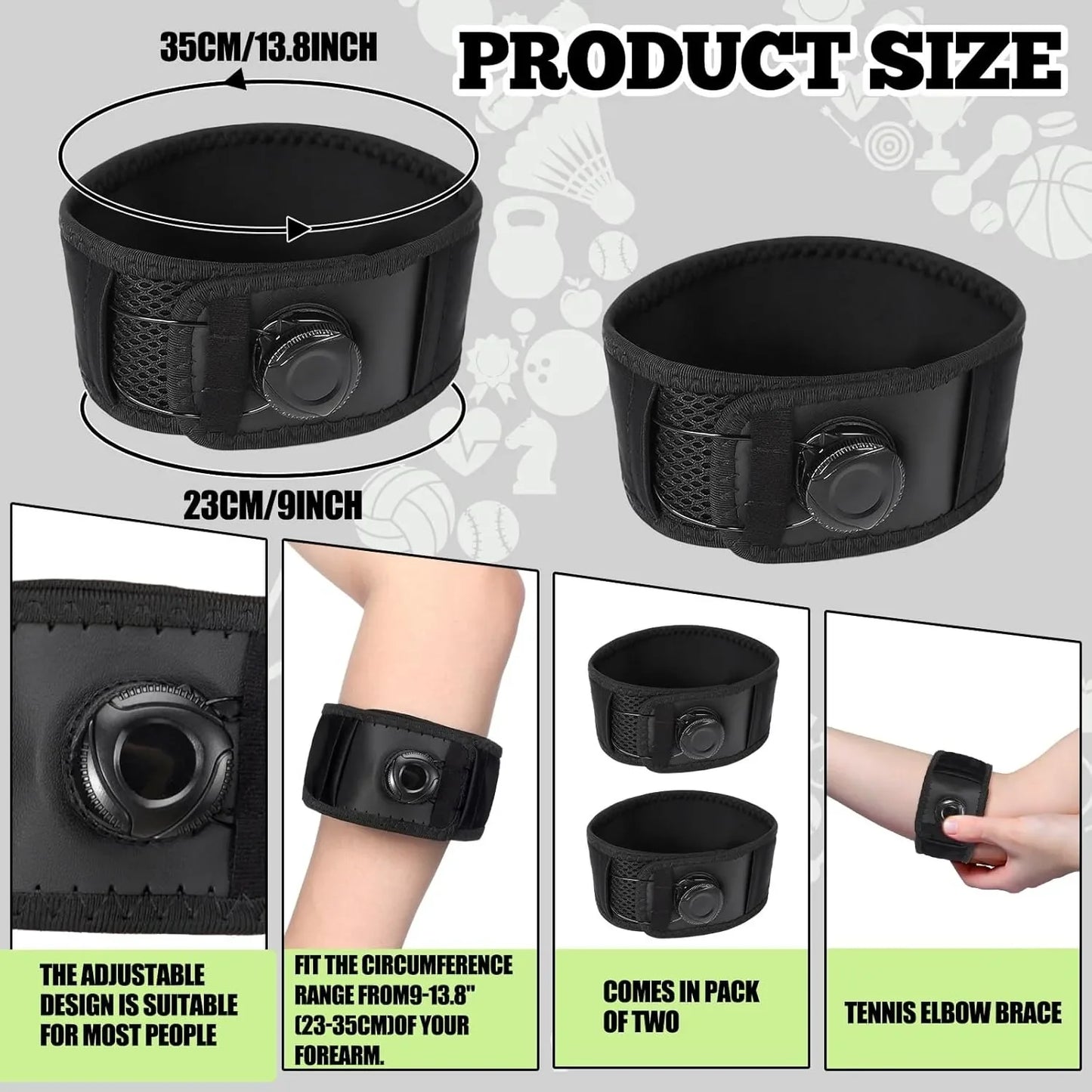 BOA-Style Closure One-Hand Adjustment Even Compression Elbow Brace