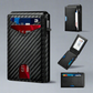 Premium Carbon Fiber RFID Protection Quick-Access Credit Card Holder Wallet