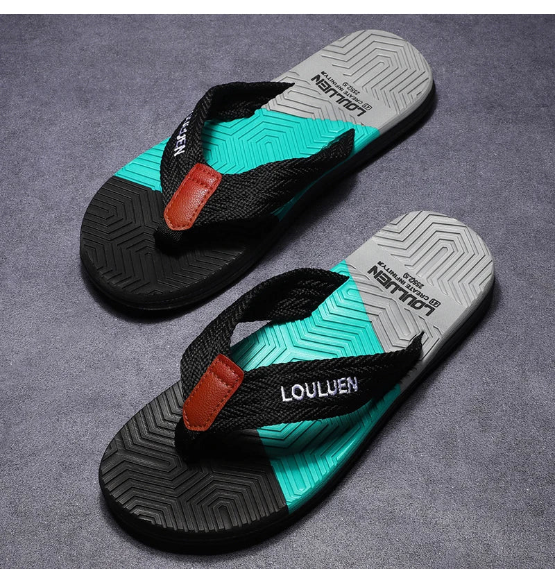 Waterproof & Anti-Slip Flexible Men's Cushioned Summer Flip Flops