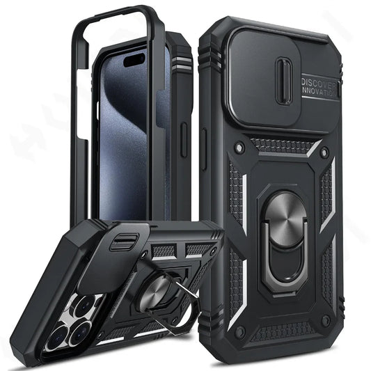 Military-Grade 360° Armor Protection iphone Case With Kickstand Ring