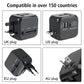 All-in-One Universal Travel Adapter Wall Charger with USB & USB-C