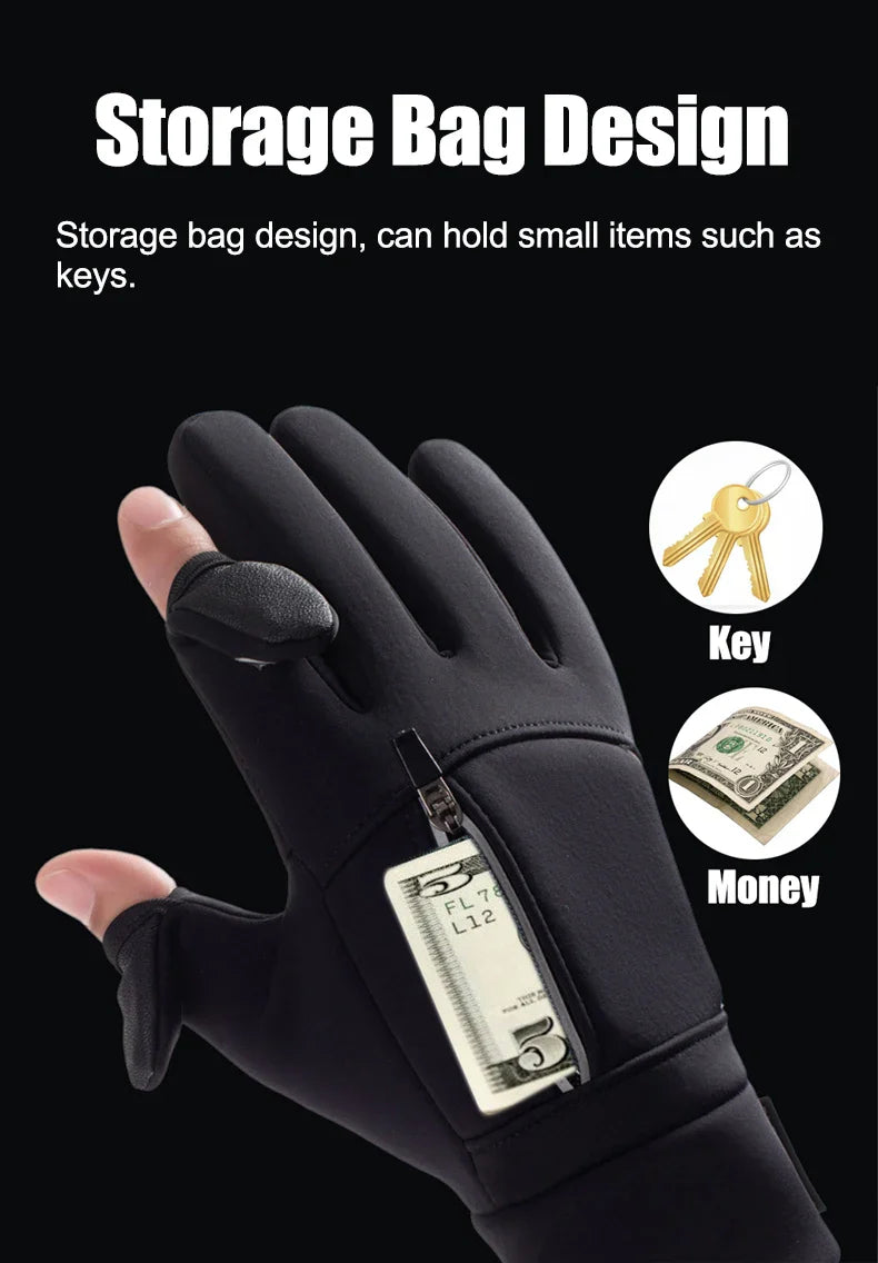 WarmGrip Smart Touch & Flip-Finger All-Weather Pocket Gloves