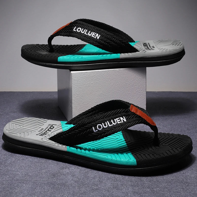 Waterproof & Anti-Slip Flexible Men's Cushioned Summer Flip Flops