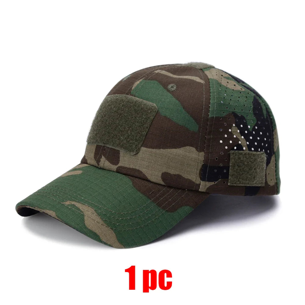 Durable & Lightweight Breathable Tactical Cap with Patented Glasses Holder Design