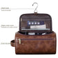 Premium Faux Leather Large Capacity Water-Resistant Travel Toiletry Bag