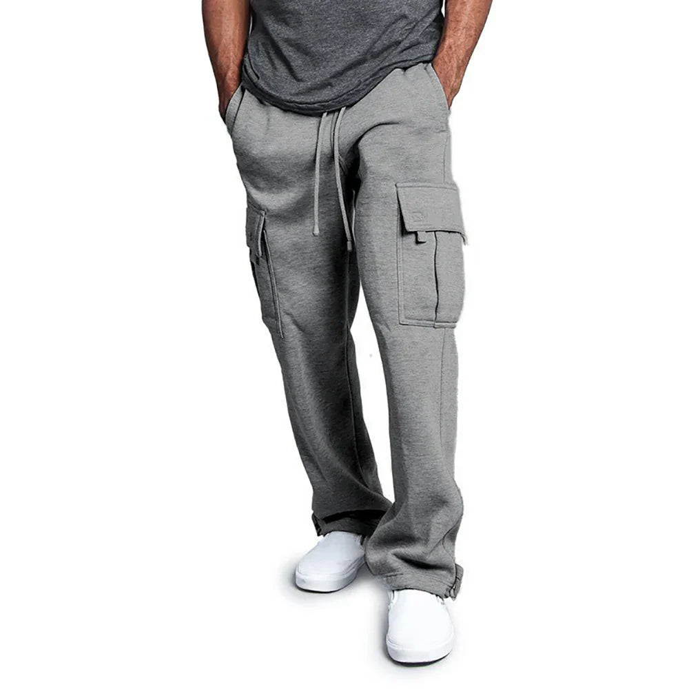 Men's Loose Fit Multi-Pocket Sweatpants