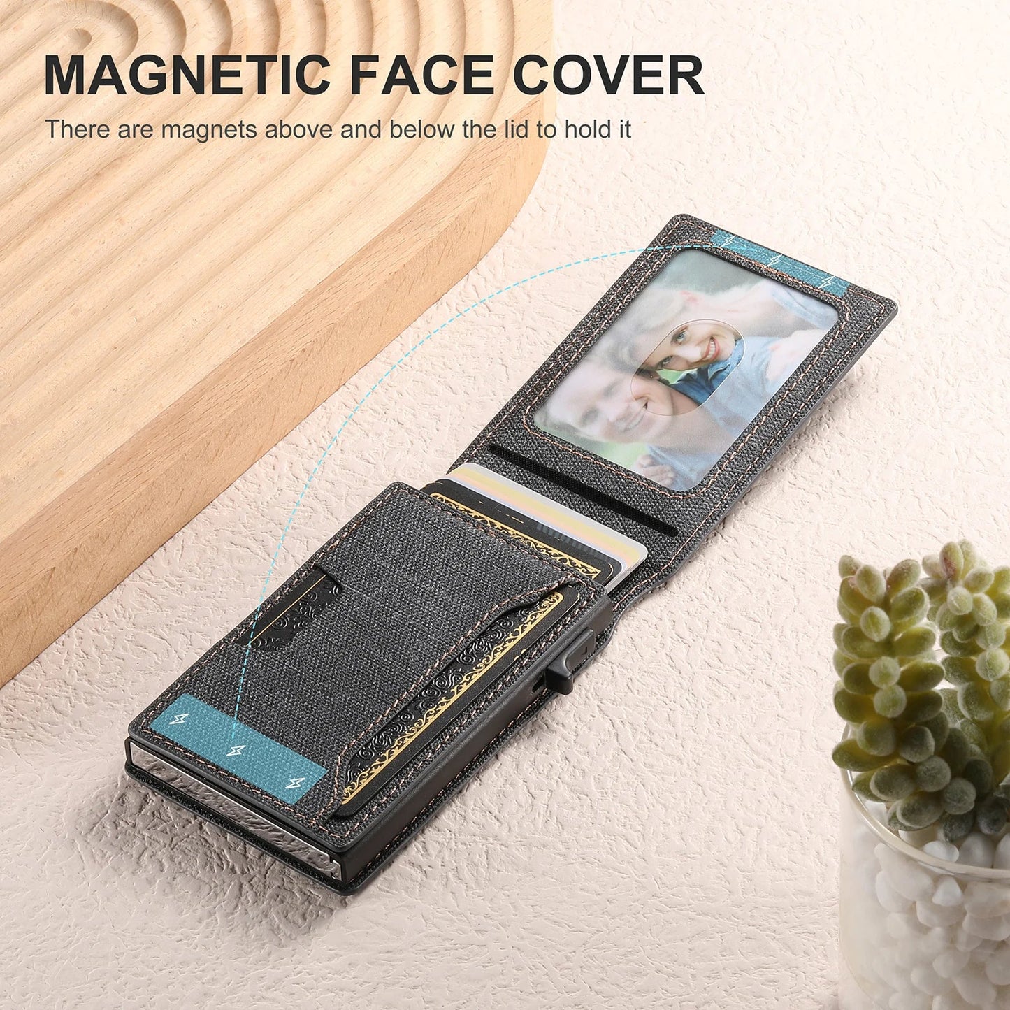 QuickCard – Pop-Up Card Magnetic Closure Durable & Slim Lightweight Wallet