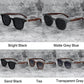 Trendy Retro Wood Grain Unisex Polarized UV Protection Sunglasses