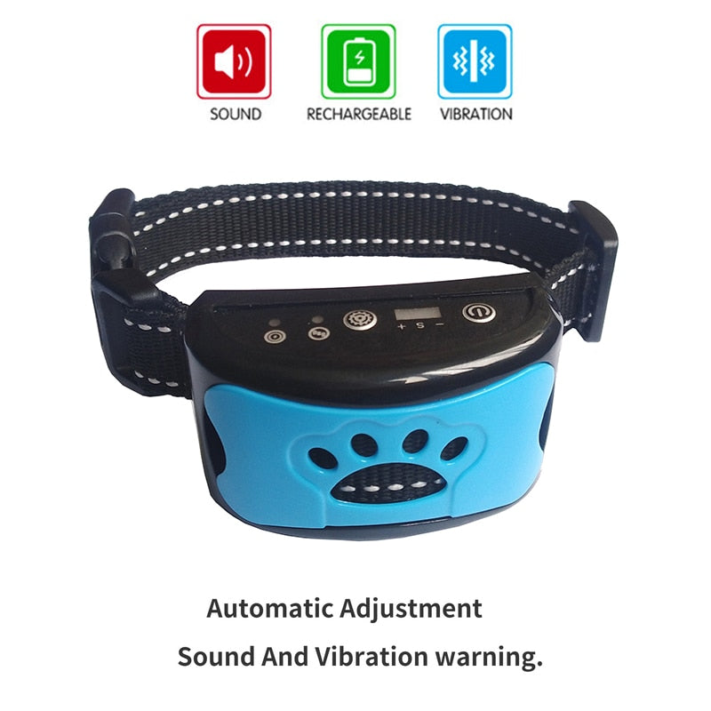 Ultrasonic+Vibration Dog Anti Barking Training Collar (NO Electroshocks)