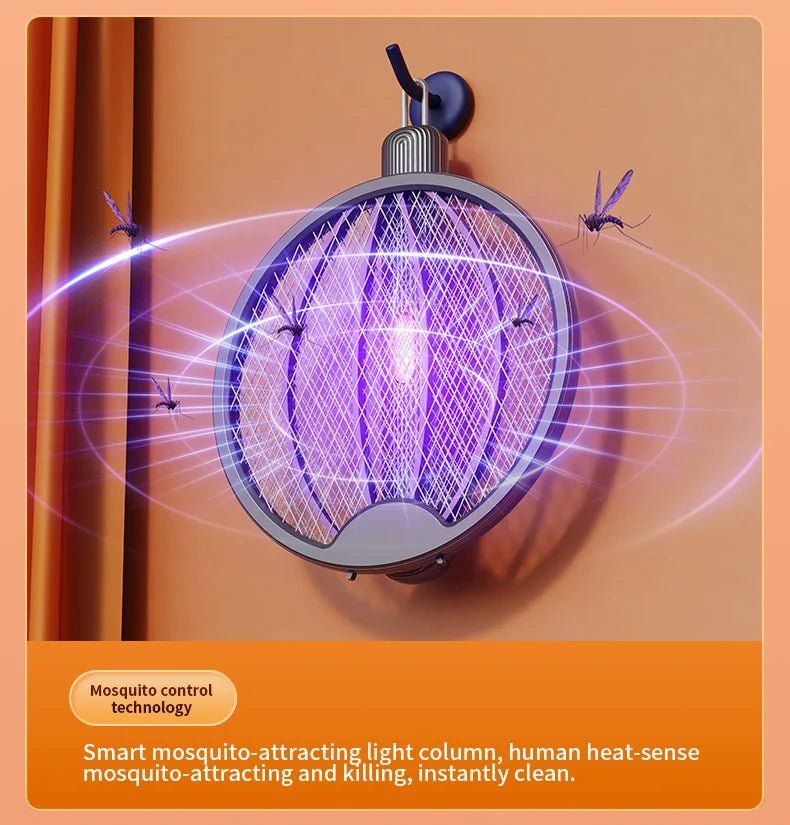 UV Attract 3-in-1 (Handheld / Stand / Wall-Mount) Rechargeable Mosquito Swatter