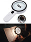 30X Handheld Illuminated Magnifier with 12 LED Lights For The Elderly