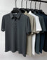 Short-Sleeve Plaid Pattern Ice Silk Polo Shirt