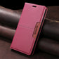 RFID Blocking Magnetic Leather Wallet Flip Case with Stand for iPhone