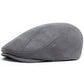 Vintage Suede-Look Flat Cap for Autumn & Winter