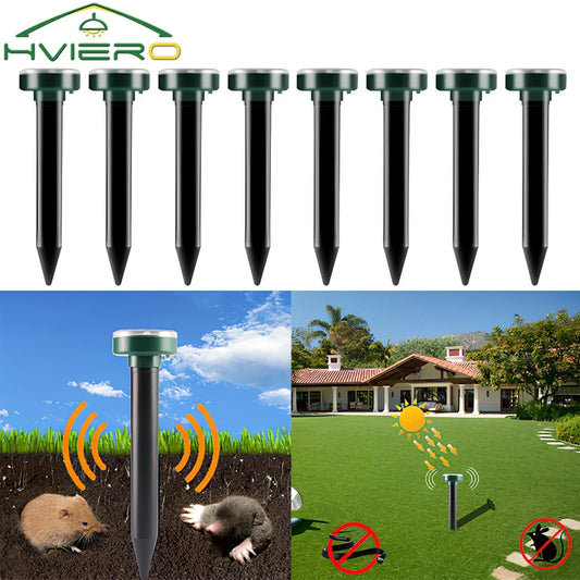 Solar Ultrasonic Sonic Pest & Rodent Repellent with Ground Vibration