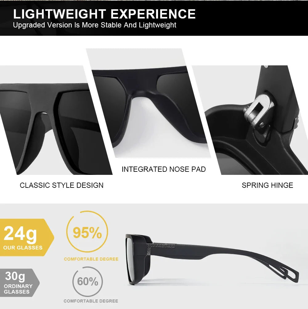 Classic Square Polarized UV400 Protected Anti-reflective Driving Sunglasses
