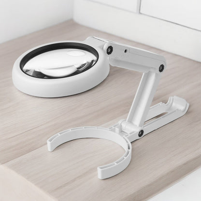 Desk Stand 2 in 1 USB Powered 5X/10X  Magnifier with LED Light