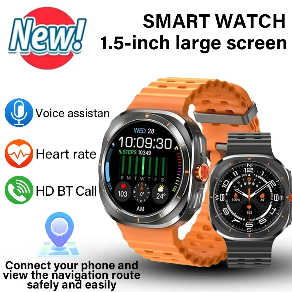 SeniorSafe Large Display Health Monitoring & Emergency SOS Senior Friendly Smartwatch