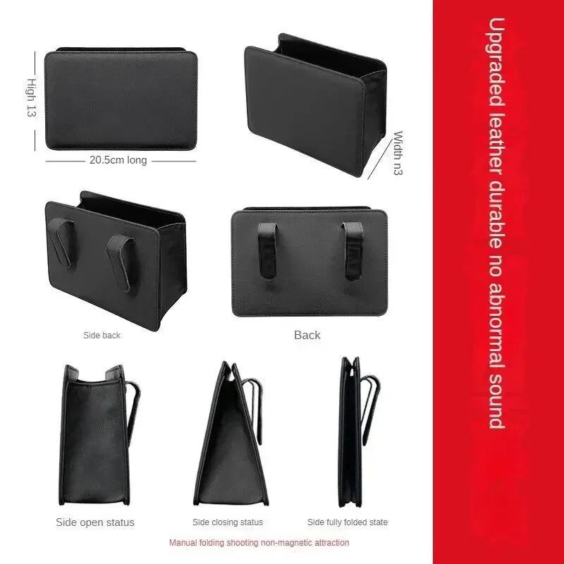 Multi-Use Foldable Car Organizer / Trash Container with Easy Clip-On Design