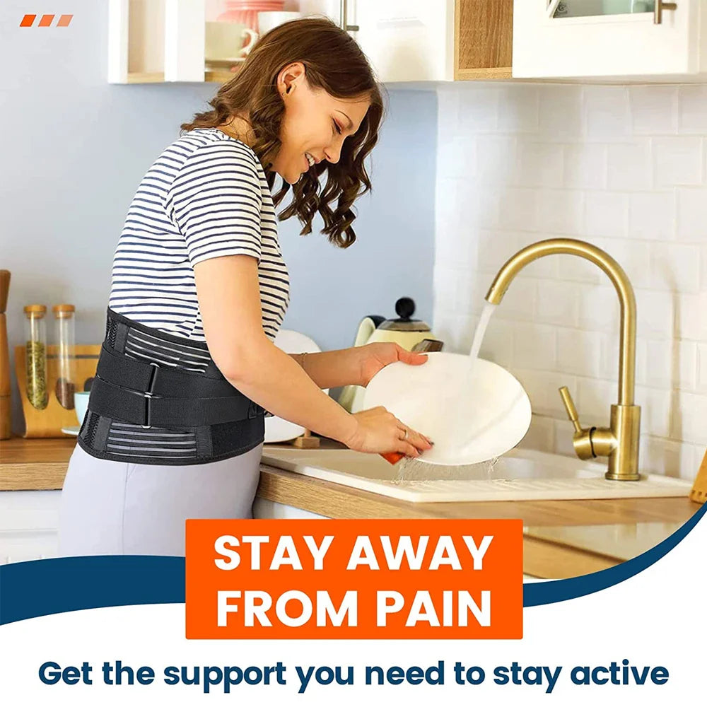 Orthopedic Advanced Lumbar Support Brace with 3D Cushion Pad for Focused Relief