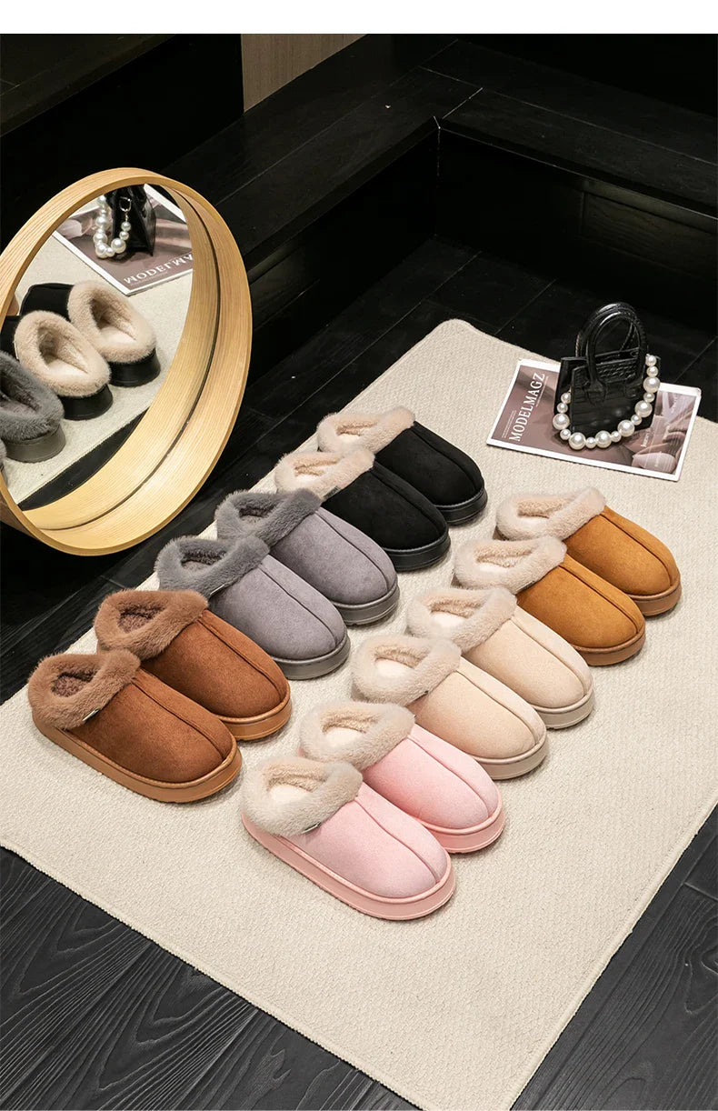 Thick Supportive Sole Lightweight Consistent Temperature Insulation Unisex  Winter Slippers