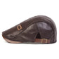 Classic vintage style Pu Leather Lightweight adjustable Comfortable Fit Newsboy Caps