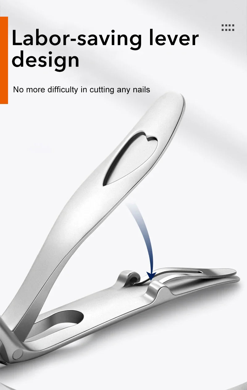 Professional Wide Jaw 45° Angled Head–Labor-Saving Anti-Splash Thick Nail Cutter
