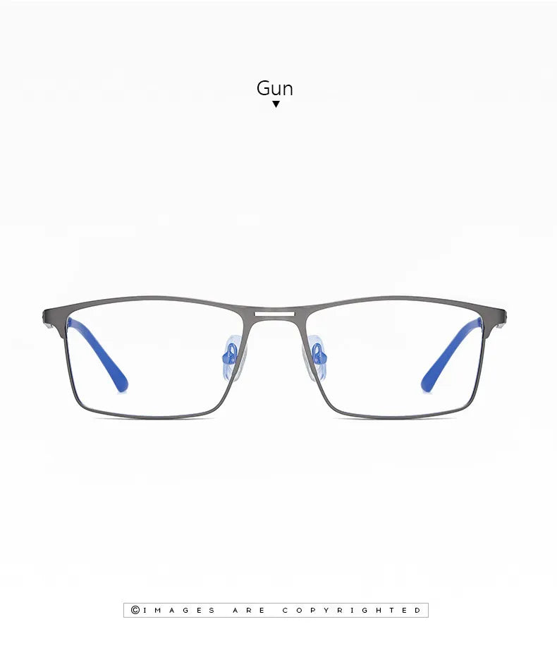 Metal Frame Blue Light Blocking Reading Glasses