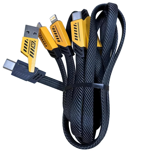 MaxCharge 240W Smart Cable – 3-in-1 Multi-Port with USB & Type-C Dual Input