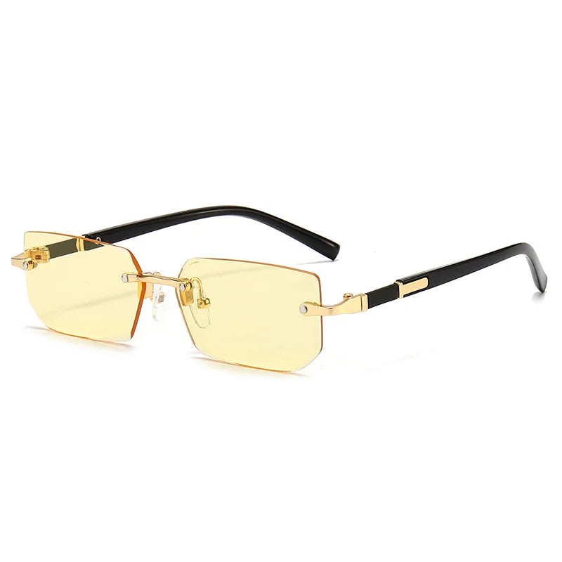 Modern Slim Rimless Impact-Resistant UV400 Lightweight Sunglasses