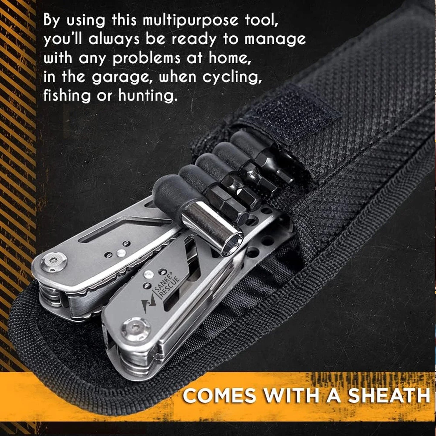 Stainless Steel 24 in 1 Survival Pocket Smart Multitool