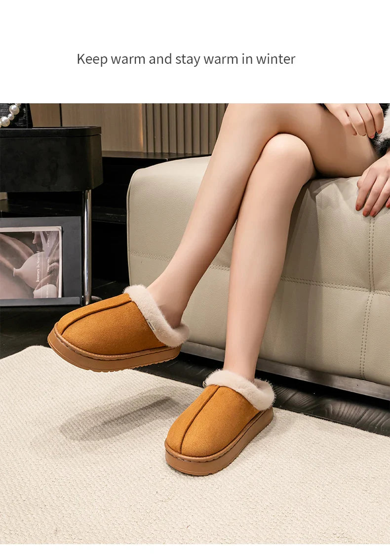 Thick Supportive Sole Lightweight Consistent Temperature Insulation Unisex  Winter Slippers