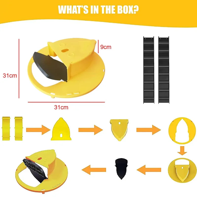 CleanCatch No-Touch Humane Flip Lid + Ramp Bucket Mouse Trap