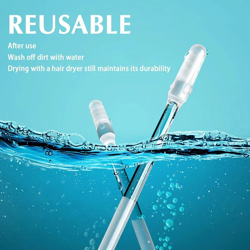 Japanese Reusable Soft Silicone Sticky Wax Removal Ear Swabs (24pcs/box)