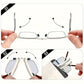 Flat-Fold Lightweight Anti-Blue Light Reading Glasses with Protective Case