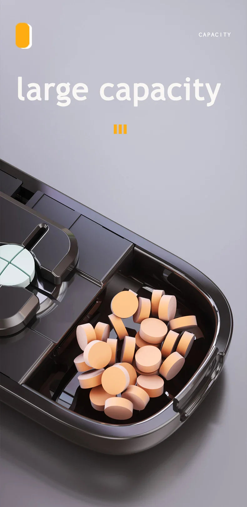 Japanese Smart Pills Splitter (Halved / Quartered) with Storage Organizer