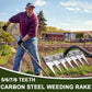Multi-Tooth Carbon Steel Garden Rake for EZ Soil, Debris & Planting