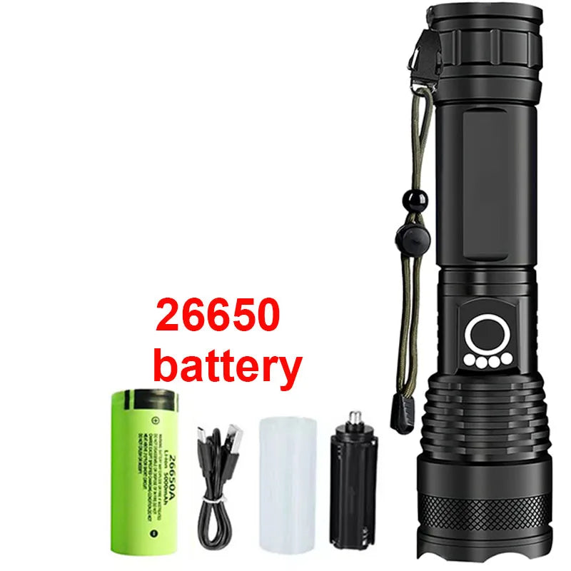 Ultra -Powerful Telescopic Zoom Impact Resistant LED Flashlight
