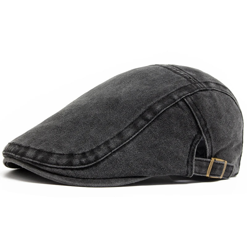 Vintage Soft Cotton Breathable Lightweight Adjustable Fit Newsboy Cap